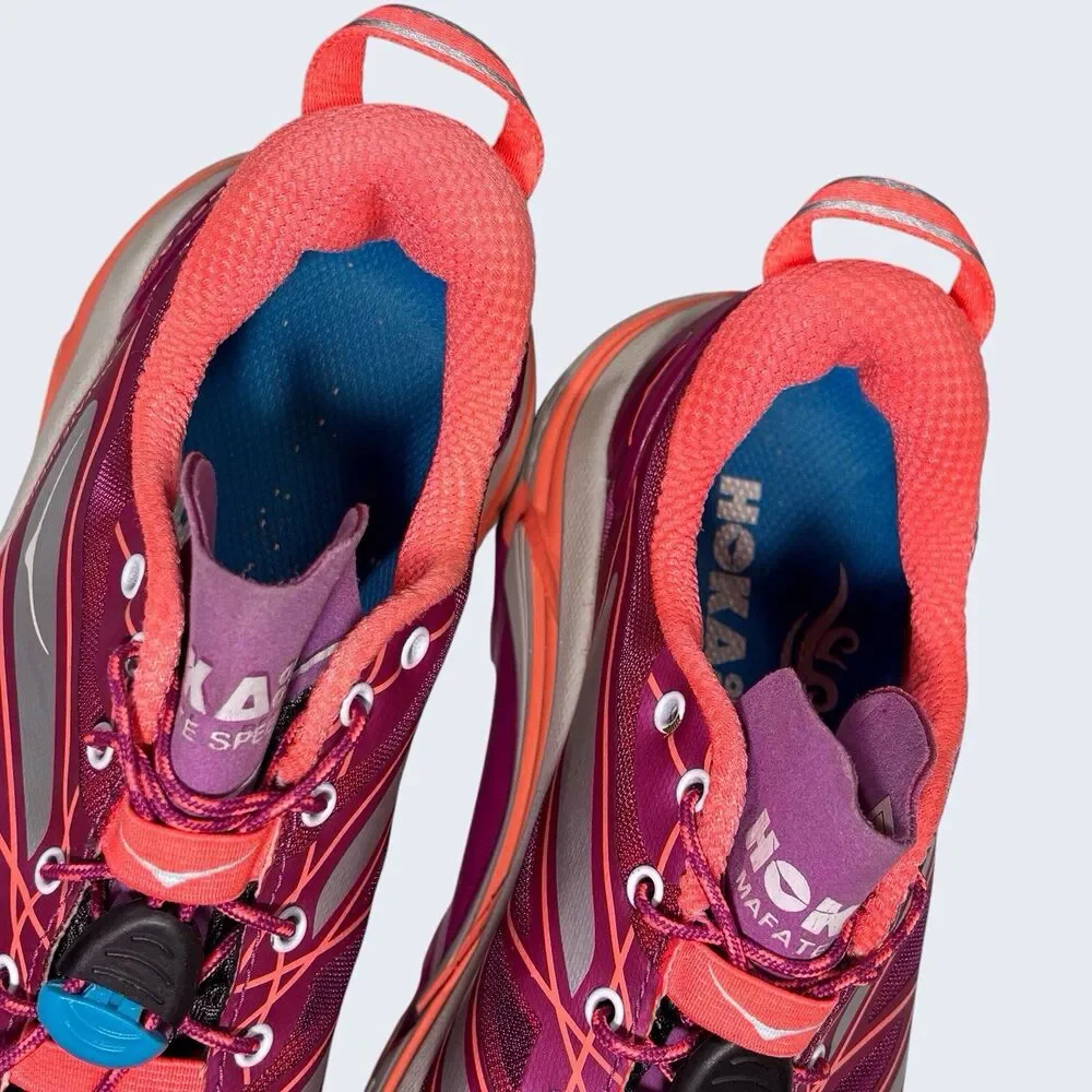 Hoka One One Mafate Speed Trail Running Sneaker Womens US 7 Purple Pink